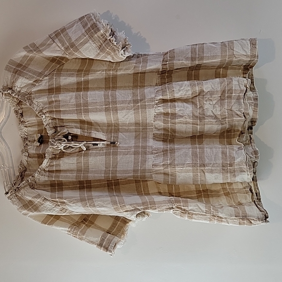 Pilcro by ANTHROPOLOGIE Plaid Peplum Top - Picture 2 of 6